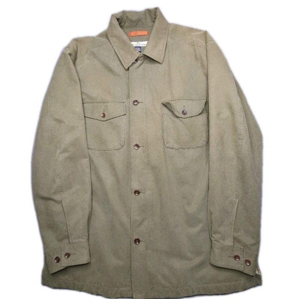 Tommy Bahama Mens Button-Down Jacket, Coat, Green, Silk Blend, Size L, EUC